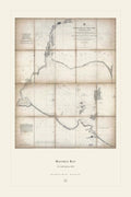 Maumee Bay & River Chart — restored antique survey chart on cream. Ohio Natural History Series, Plate No. XII.