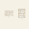 The Erie Chart Pair — Lake Erie Nautical Chart (24″×18″, landscape) and Maumee Bay & River Chart (18″×24″), shown together.